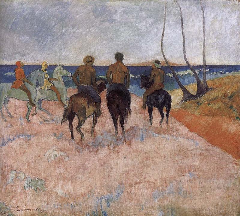 Paul Gauguin Cavalier seaside oil painting image